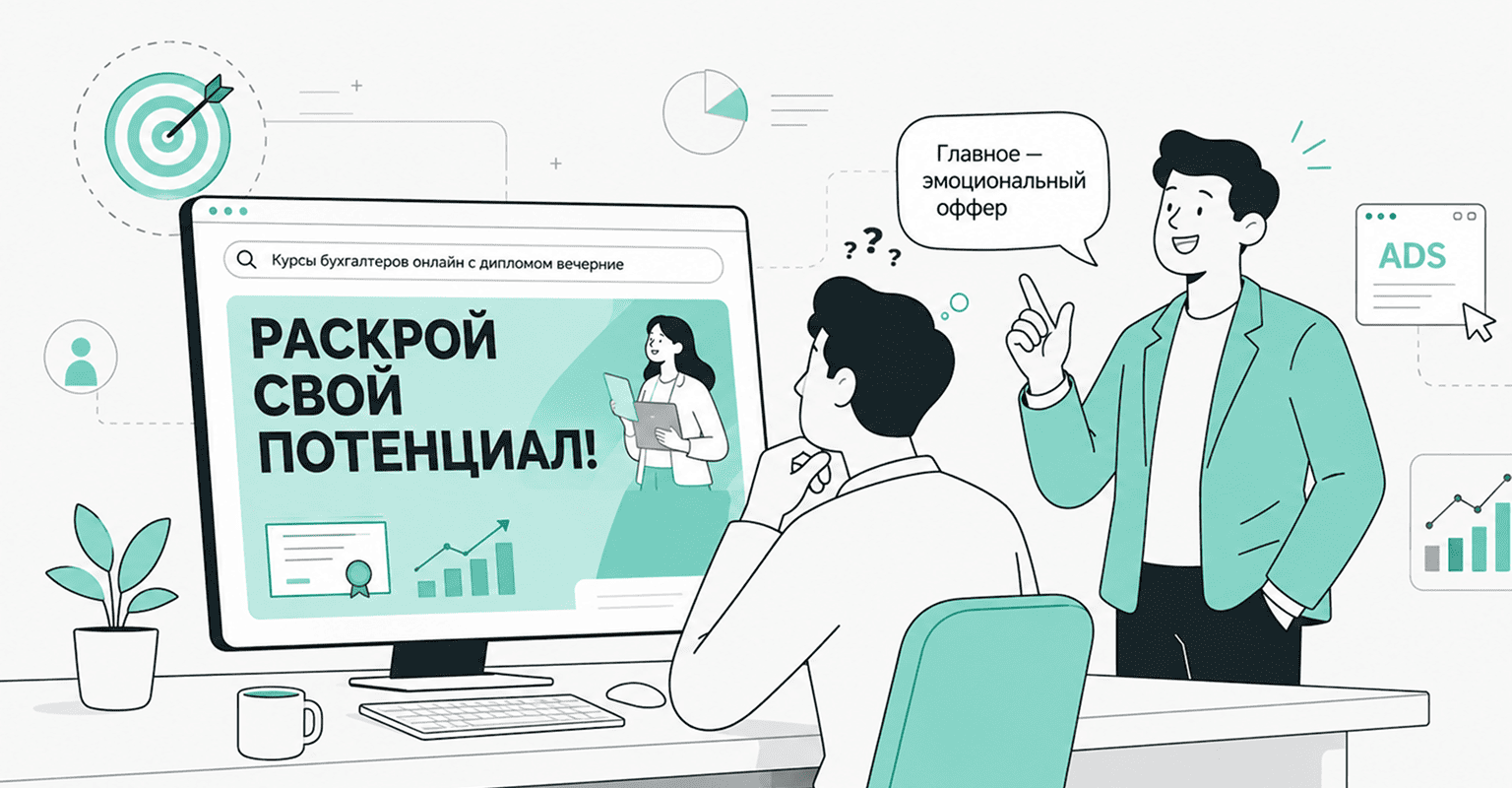 Связка запроса, объявления и страницы образовательной программы
